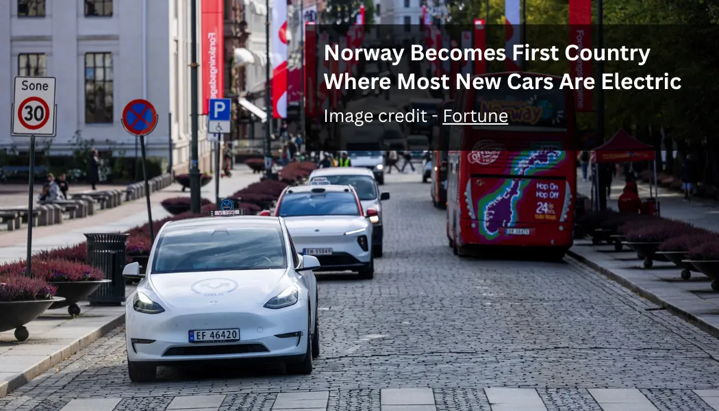Norway Becomes First Country Where Most New Cars Are Electric
